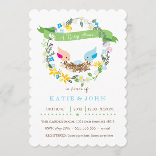 Little Blue Egg     Boy Baby Shower Invitation