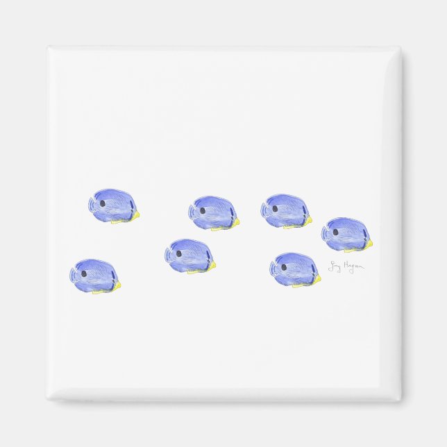 Little Blue Fish Magnet (Front)
