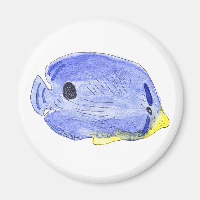 Little Blue Fish Magnet (Front)
