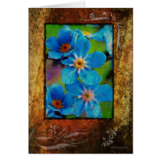 LIttle Blue Flowers-Framed
