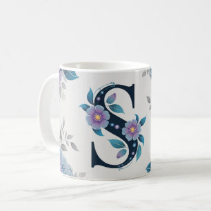 little blue flowers s coffee mug