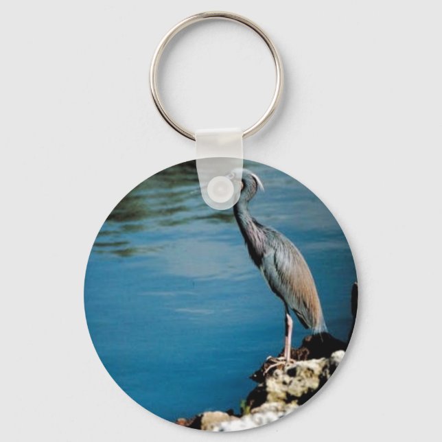 Little blue heron key ring (Front)