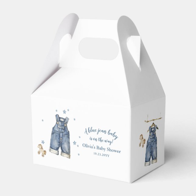 Little Blue Jean Baby Shower Favour Box (Front Side)