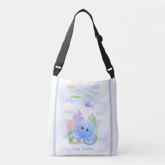 Little Blue Octopus Crossbody Bag
