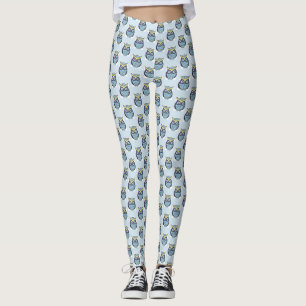 Little Blue OWLS stretchy and comfy Leggings