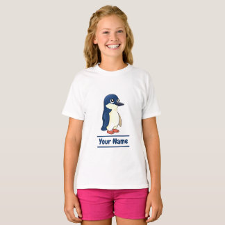 Little Blue Penguin cartoon with custom text T-Shirt