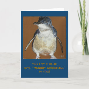 Little Blue Penguin Christmas Card