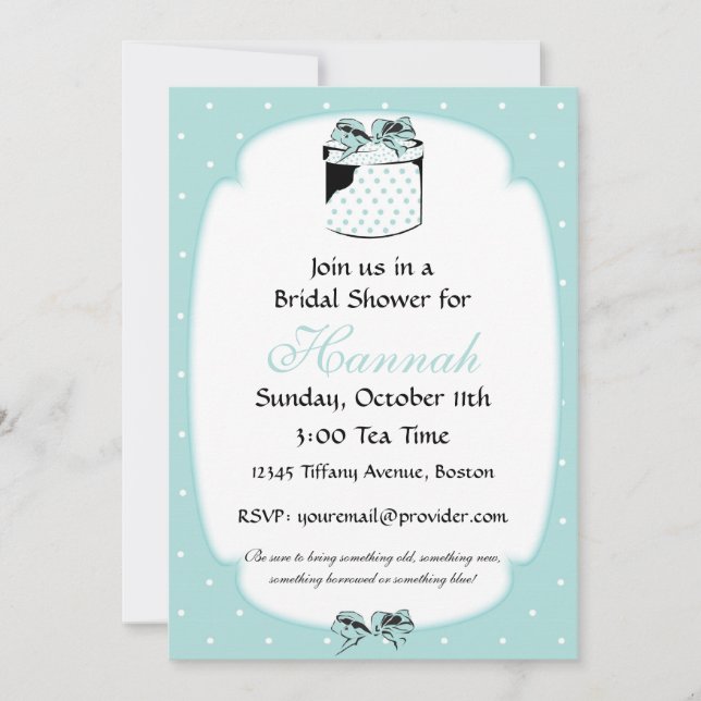 Little Blue Present Invitation (Front)