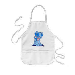 Little blue puppy cooking apron
