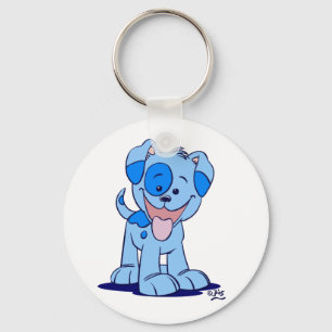 Little blue puppy keychain