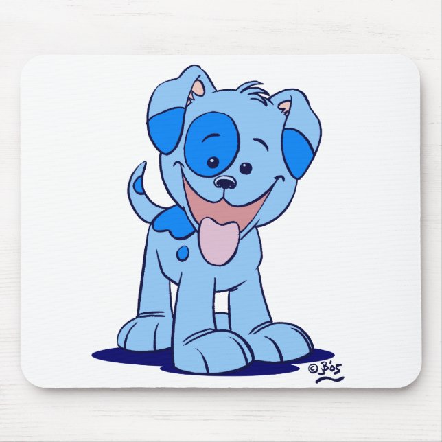 Little blue puppy mousepad (Front)
