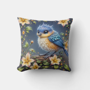 Little Blue Throw Pillow