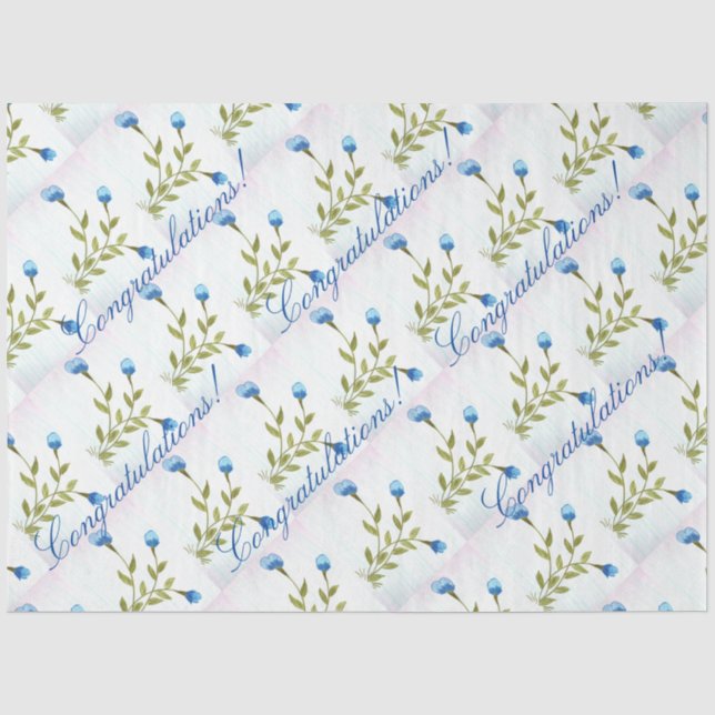 Little Blue Tissue Papaer Paper (Front)
