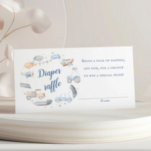 Little Blue Truck Diaper Raffle Request Enclosure Card