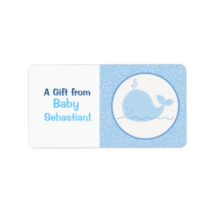 Little Blue Whale Custom Labels / Stickers