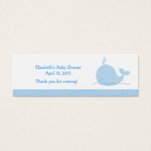 Little Blue Whale Shower / Birthday Favour Tag