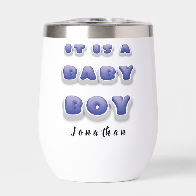 Little Blue Wonders:Celebrating Baby Boy Drinkware (Front)