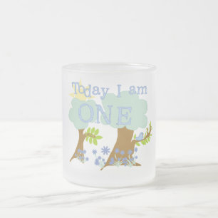 Little Bluebird 1st Birthday Tshirts and Gifts Frosted Glass Coffee Mug