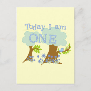 Little Bluebird 1st Birthday Tshirts and Gifts Postcard