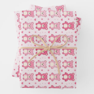 Little Blush Teddy Bear Gift Wrapping Paper