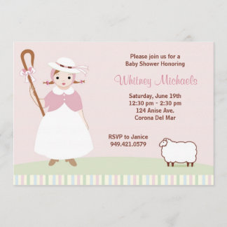 Little Bo Peep Baby Shower Invitation