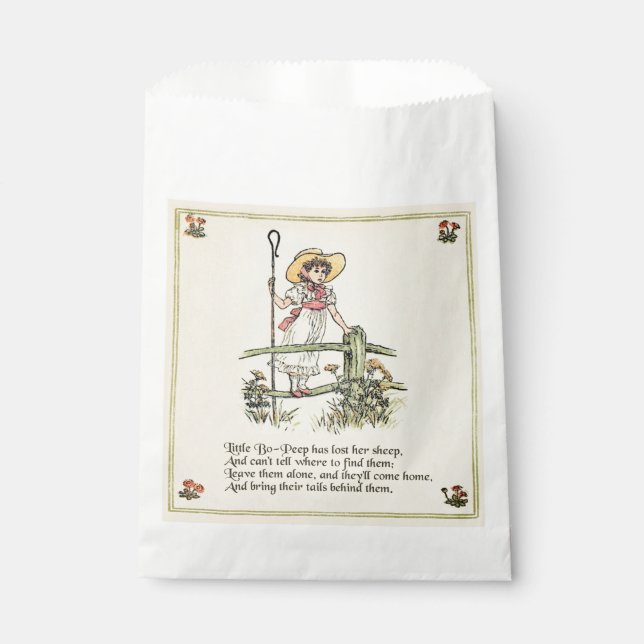 Little Bo-Peep: Classic Kate Greenaway Nursery Favour Bags (Front)