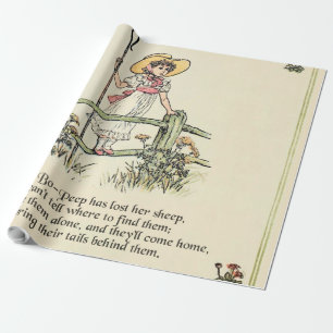 Little Bo-Peep: Classic Kate Greenaway Nursery Wrapping Paper