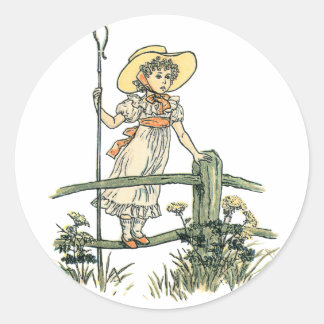 Little Bo Peep Classic Round Sticker
