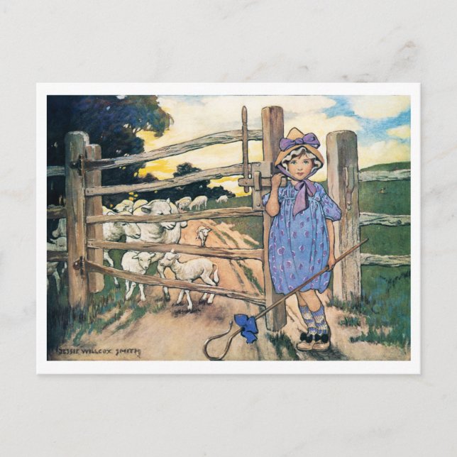Little Bo-Peep, Jessie Willcox Smith Postcard (Front)