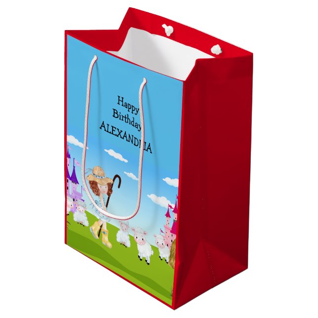 Little Bo Peep New Fun Kids Fab Amazing Medium Gift Bag (Front Angled)