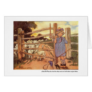 Little Bo-Peep Nursery Rhyme - Card