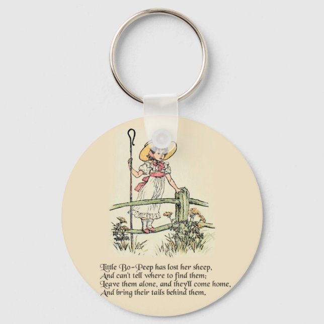 Little Bo Peep Nursery Rhyme Key Ring (Front)