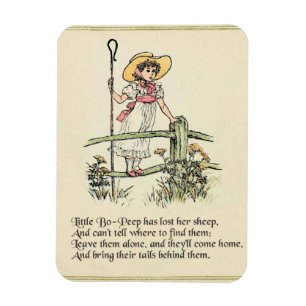 Little Bo Peep Nursery Rhyme Magnet