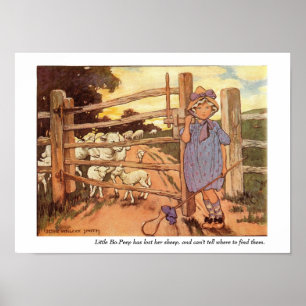 Little Bo-Peep Nursery Rhyme Print