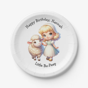 Little Bo-Peep & Sheep Nursery Rhyme  Paper Plate