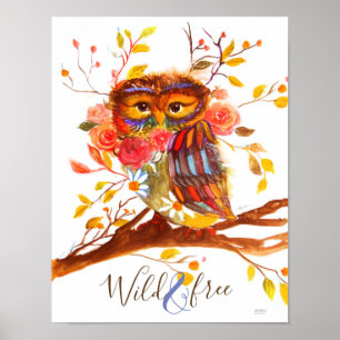 Little Boho Owl Poster