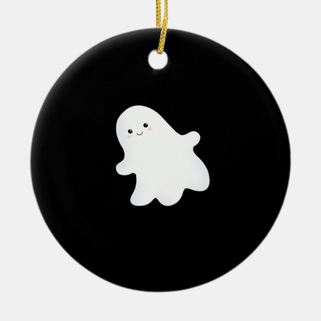 Little Boo Aesthetic Cool Ceramic Tree Decoration (Front)