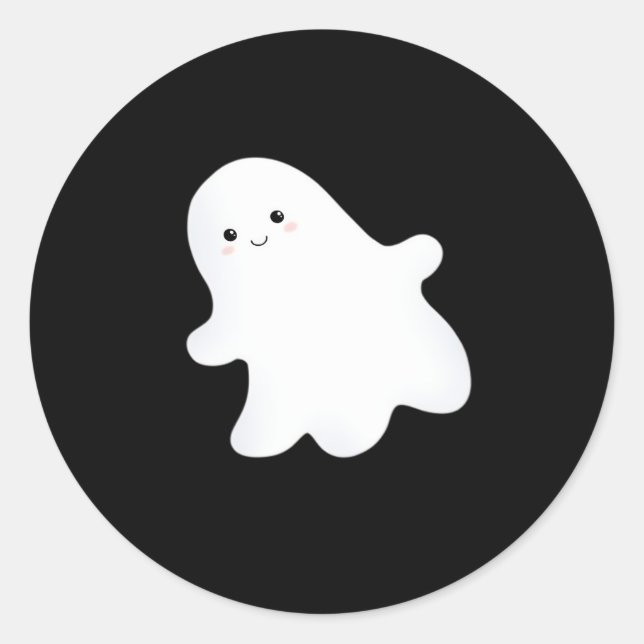 Little Boo Aesthetic Cool Classic Round Sticker (Front)