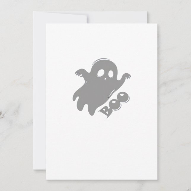 Little Boo Aesthetic Simple Holiday Card (Front)