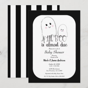 Little BOO Almost Due Halloween Baby Shower  Invitation