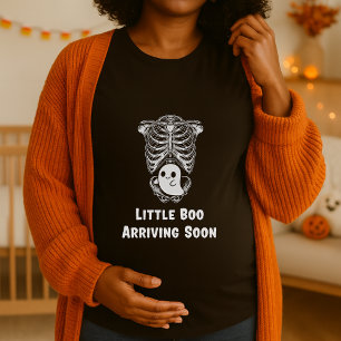Little Boo Arriving Soon Halloween Pregnancy T-Shirt