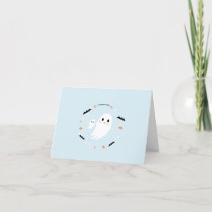 Little Boo Baby Boy Thank you card