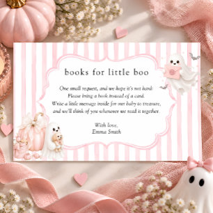 Little Boo Baby Shower Books for Baby Ticket Enclosure Card