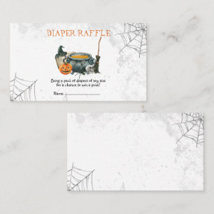 Little Boo Baby Shower Diaper Raffle Business Card