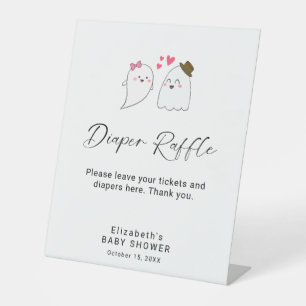 Little Boo Baby Shower Diaper Raffle Sign Custom