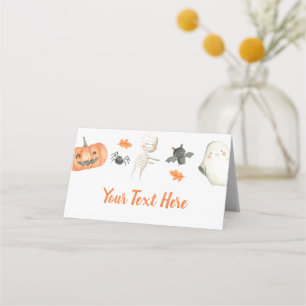 Little Boo Baby Shower Folded Place Card
