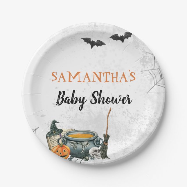Little Boo Baby Shower Paper Plate (Front)