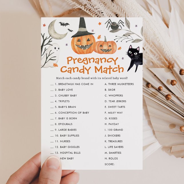 Little Boo Baby Shower Pregnancy Candy Match Game (Creator Uploaded)