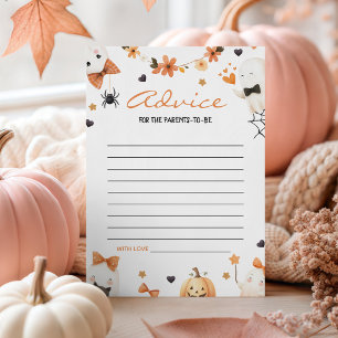 Little Boo Baby Shower Words of Advice Card