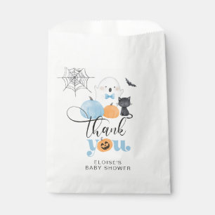 Little Boo blue spooky baby shower thank you Favour Bags